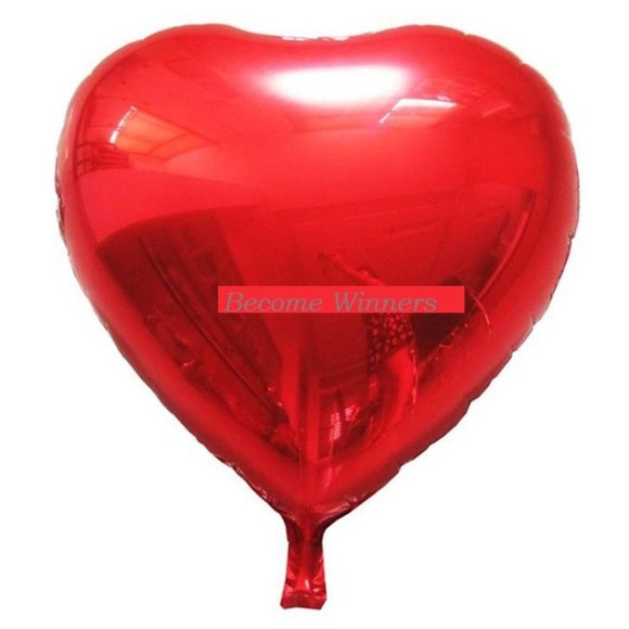 Adorable 2PK New Jumbo 32" Red Love Kiss Heart Balloons - Picture 5 of 5